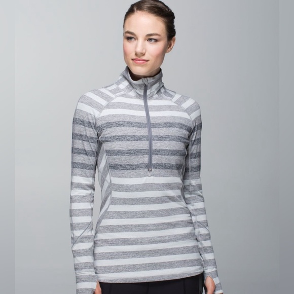 L-12 🍋Lululemon🍋Race Your Pace 1/2 Zip
Marshmallow Stripe Heathered Slate - Picture 1 of 7
